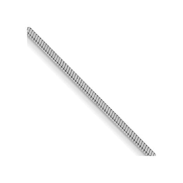 14K White Gold 16 inch .6mm Octagonal Snake with Lobster Clasp Chain