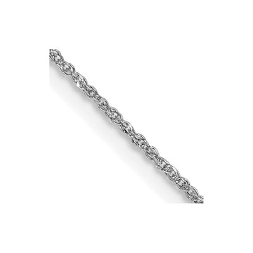 14K White Gold 20 inch .70mm Ropa with Spring Ring Clasp Chain