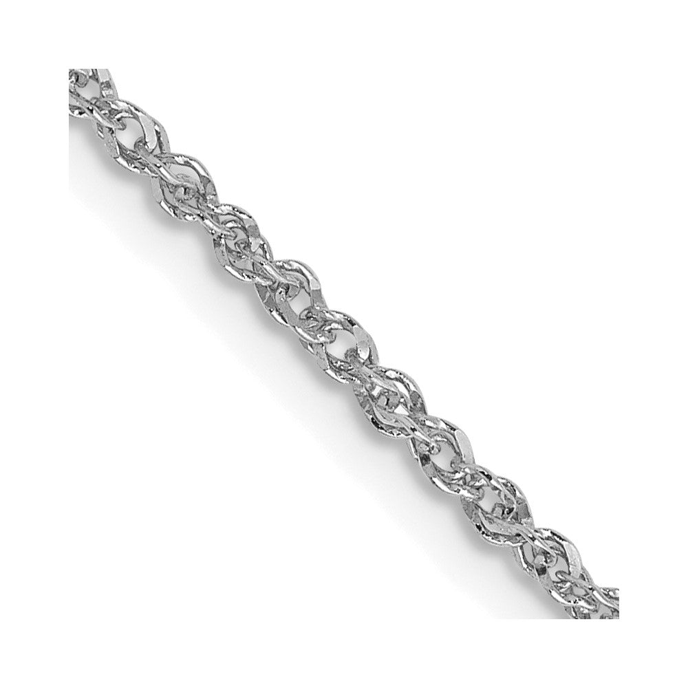 14K White Gold 24 inch 1.7mm Ropa with Lobster Clasp Chain