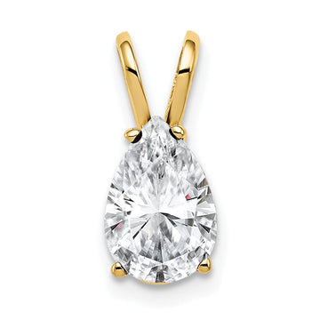 14k 9x6mm Pear Cubic Zirconia pendant