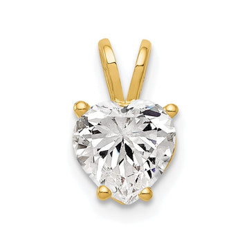 14k 7mm Heart Cubic Zirconia pendant