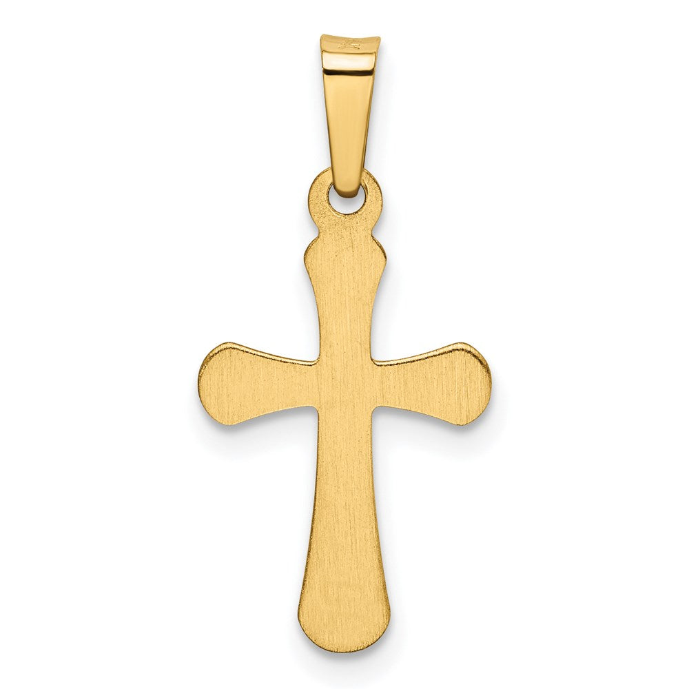 14k Polished Rounded Cross Pendant 10.92mm - Chains