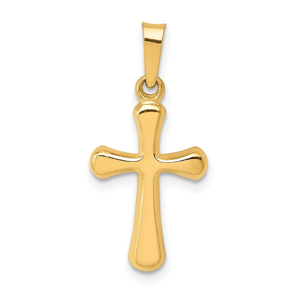 14k Polished Rounded Cross Pendant 10.92mm - Chains