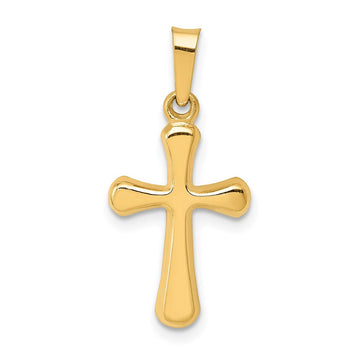 14k Polished Rounded Cross Pendant 10.92mm - Chains