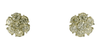 Elegant Diamond Cluster Earrings - Royal Class Jewels