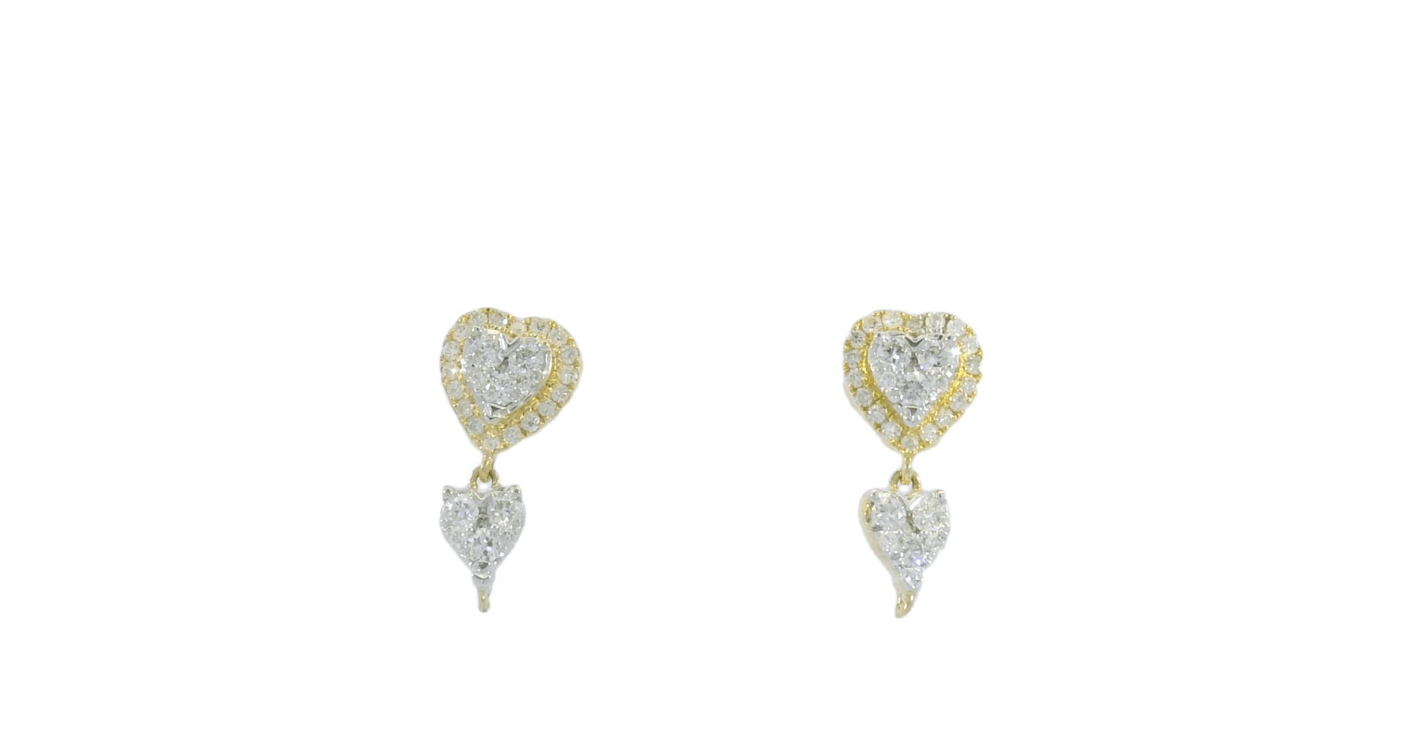 Elegant Heart - Shaped Diamond Earrings - Royal Class Jewels